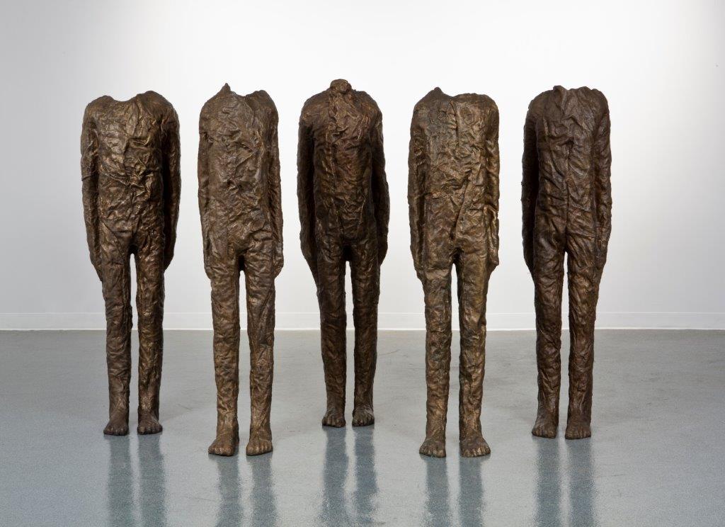 Abakanowicz, The Group of Five With Arms, 2014