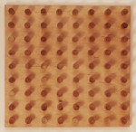 Antoni Starczewski, Kompozycja, drewno tłoczone, 73 x 75 x 8,5 cm