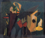 Bogusław Szwacz, Composition, 1948, oil, paper, 57 x 67.3 cm