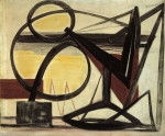 Bogusław Szwacz, Kompozycja, 1948, olej, płótno, 54 x 65 cm