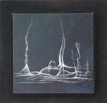 Erna Rosenstein, Cosmic Landscape, 1982, oil, plywood, fibreboard, 40 x 40 cm